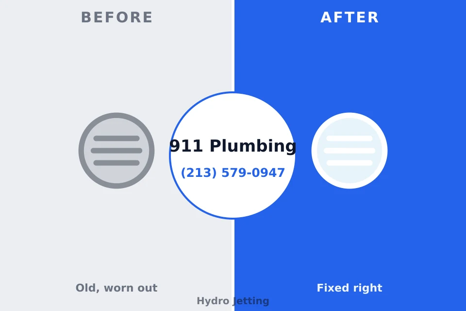 Before and after: plumbing company Vienna Bend, LA